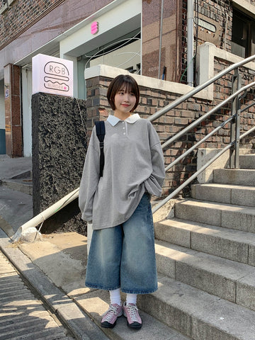 Uonin Washing Denim Bermuda Pants